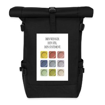 Your desire Your style Your statement - Roll Top Backpack - black - Front