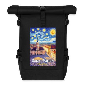 Sankt Pölten, Österreich - Rolltop Rucksack - Schwarz - Vorne