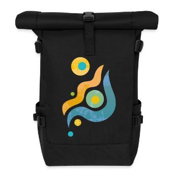 Yoga design_44 - Roll Top Backpack - black - Front