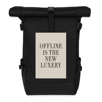 Offline is the new luxury – Quiet Luxury - Roll Top Backpack - black - Front