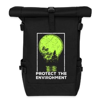 protect nature - Roll Top Backpack - black - Front