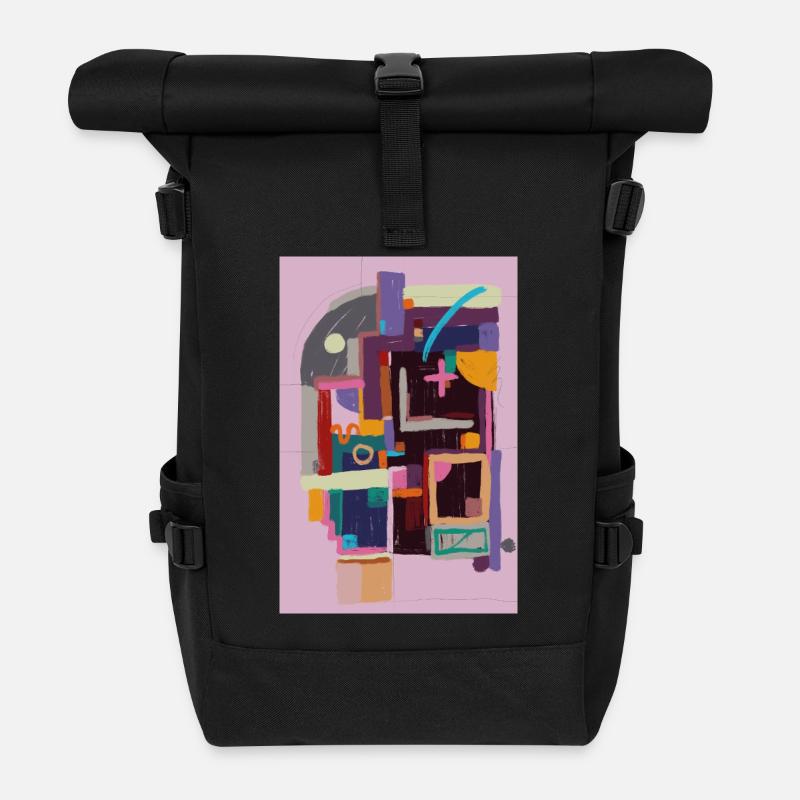 Arc of Return - Roll Top Backpack - black