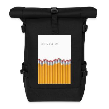 One in a Million Minimalist Statement - Rolltop Rucksack - Schwarz - Vorne