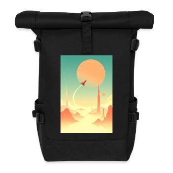 Erste Reisen jenseits ferner Horizonte - Rolltop Rucksack - Schwarz - Vorne