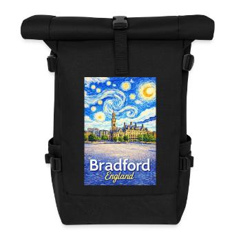 Bradford England Sternenwirbel - Rolltop Rucksack - Schwarz - Vorne