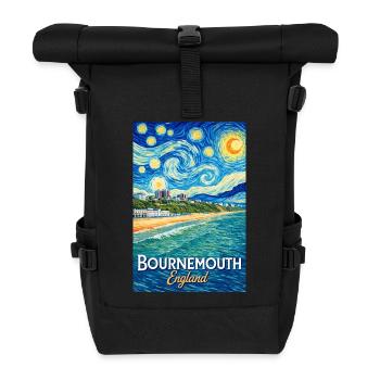 Bournemouth, Angleterre, Nuit étoilée - Sac à dos roll top - noir - Devant
