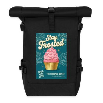 Stay Frosted Cupcake-Kunst - Rolltop Rucksack - Schwarz - Vorne