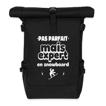 expert en snowboard - Sac à dos roll top - noir - Devant