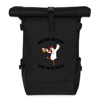 Betrunkene Möwe - Rolltop Rucksack - Schwarz - Vorne