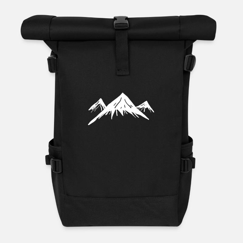 Montagnes de montagne - Sac à dos roll top - noir