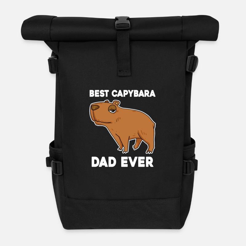 Capybara Père Capybara - Sac à dos roll top - noir