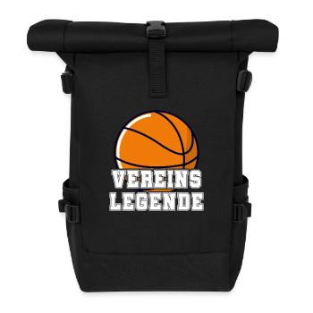 Basketball Vereinslegende Auszeichnung - Rolltop Rucksack - Schwarz - Vorne