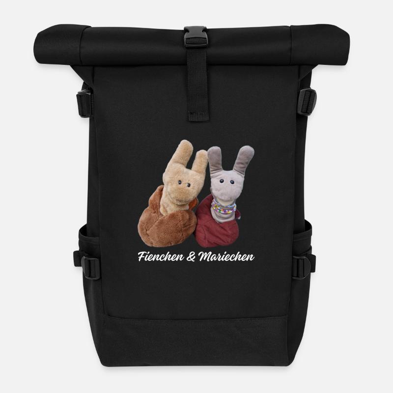 Schrift Schwarz 3 - Rolltop Rucksack - Schwarz