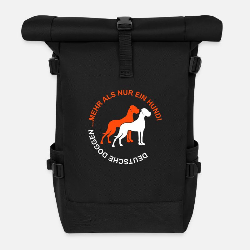 Deutsche Doggen - Mehr als nur ein Hund - Rolltop Rucksack - Schwarz