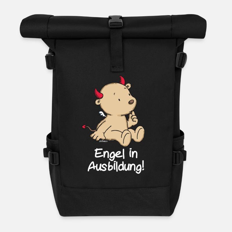 Engel_Teufel Ausbildung - Rolltop Rucksack - Schwarz