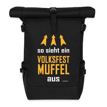 Volksfest Muffel - Rolltop Rucksack - Schwarz - Vorne