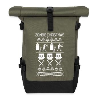 pull noel zombiechristmas - Sac à dos roll top - olive/noir - Devant