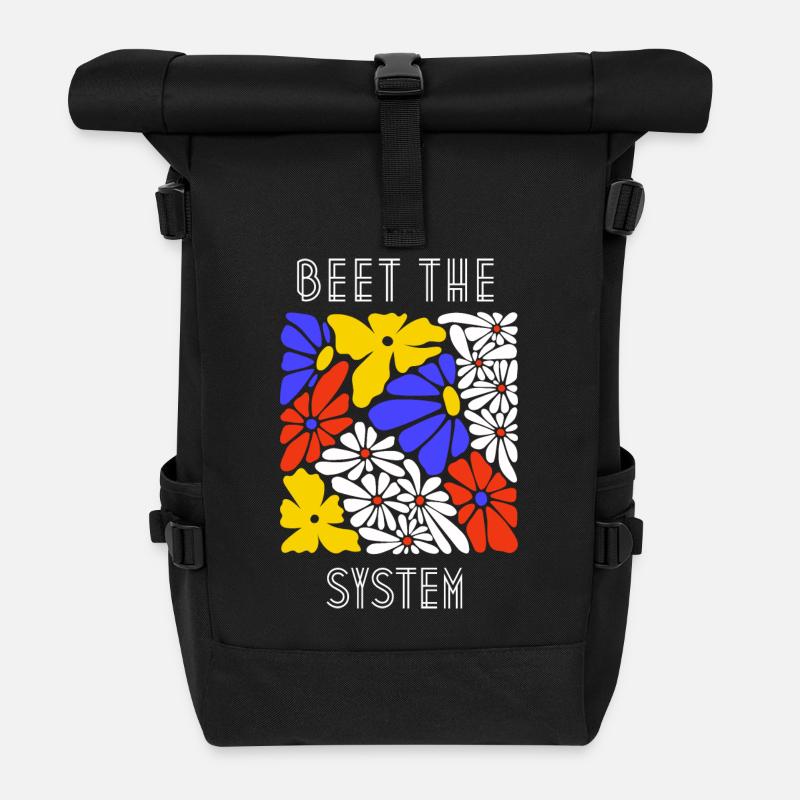 Beet the system - Roll Top Backpack - black