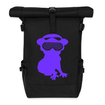 Cool DJ Koala Bear Koala Bear Silhouette Musique de fête - Sac à dos roll top - noir - Devant