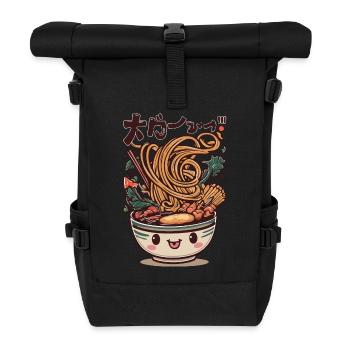 Ramen Happiness - Roll Top Backpack - black - Front