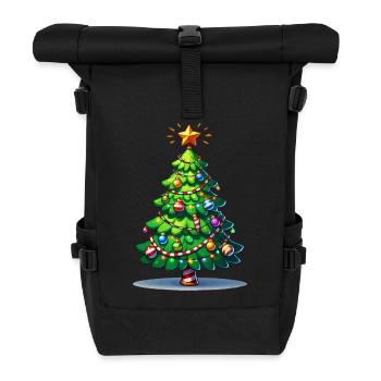 Tannenbaum - Rolltop Rucksack - Schwarz - Vorne