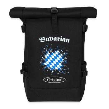 Bayern - Bavaria - Rolltop Rucksack - Schwarz - Vorne