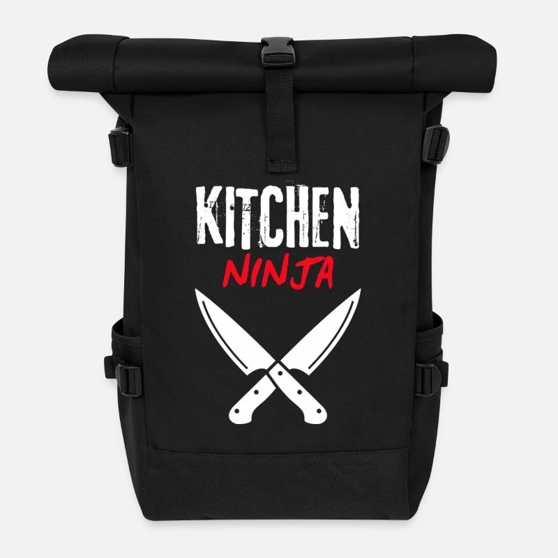 Kitchen Ninja – Meister der Klingen - Rolltop Rucksack - Schwarz