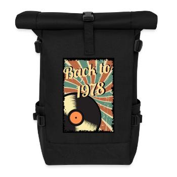 Retour en 1978 – Classiques du vinyle rétro - Sac à dos roll top - noir - Devant