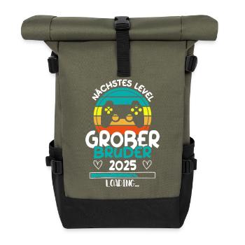 Nächstes Level Großer Bruder 2025 Loading - Rolltop Rucksack - Olive/Schwarz - Vorne