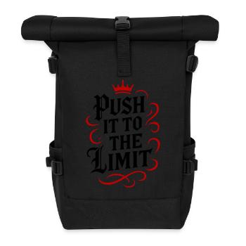 Push it to the limit - Rolltop Rucksack - Schwarz - Vorne