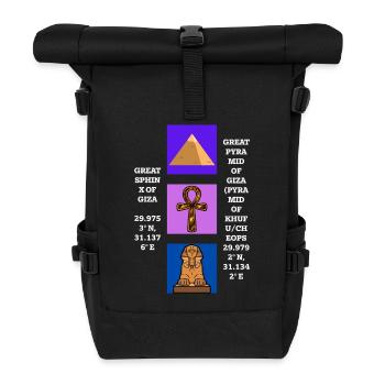 Das geheimnisvolle Ägypten - Rolltop Rucksack - Schwarz - Vorne