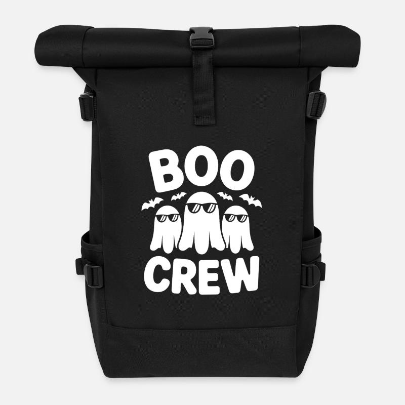 Boo Crew Geister mit Sonnenbrille - Rolltop Rucksack - Schwarz