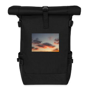 Middle fire sky - Roll Top Backpack - black - Front