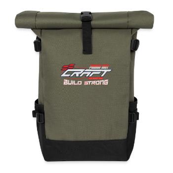 Power grit craft build strong - Roll Top Backpack - olive/black - Front