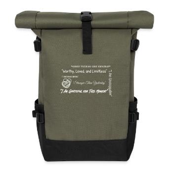 Affirmation Energie - Rolltop Rucksack - Olive/Schwarz - Vorne