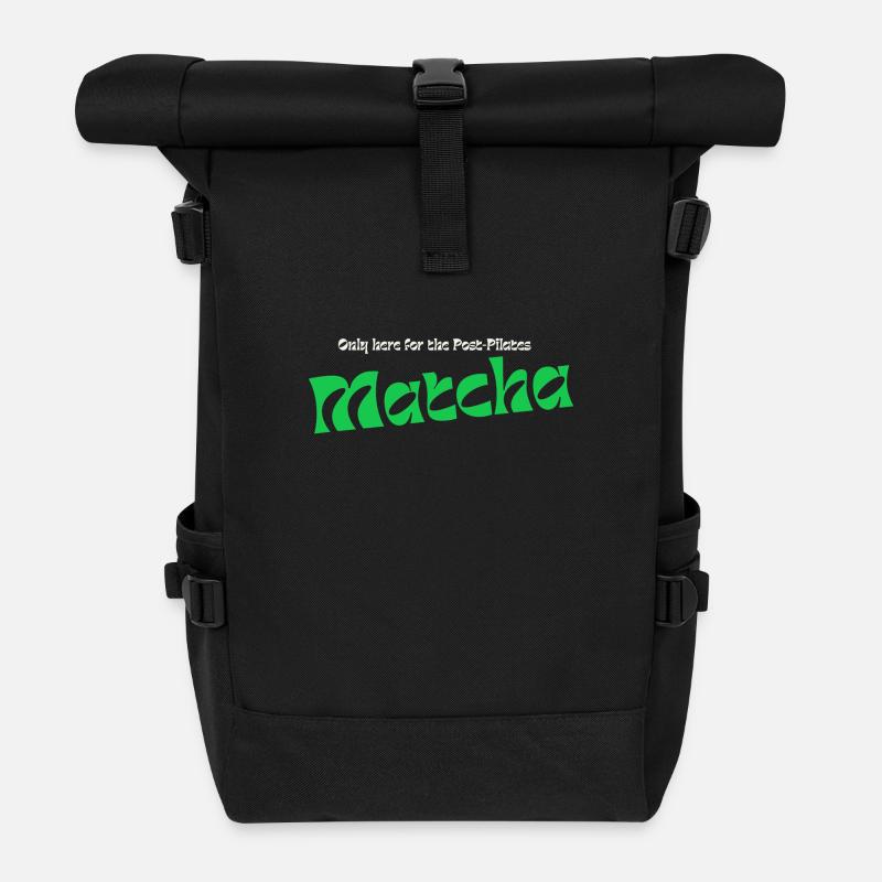 Post Pilates Matcha Green - Rolltop Rucksack - Schwarz