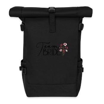 Team Braut schwarz, Zukünftige, Hochzeit, JGA - Rolltop Rucksack - Schwarz - Vorne