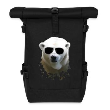Polar Bear - Eisbär - Rolltop Rucksack - Schwarz - Vorne