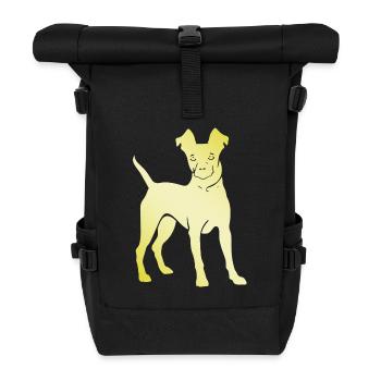 Pinscher Hund Silhouette - Rolltop Rucksack - Schwarz - Vorne