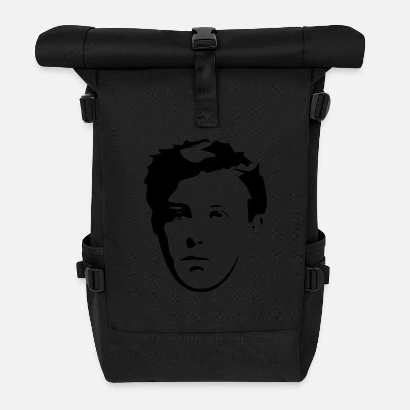 Arthur Rimbaud visage - Sac à dos roll top - noir