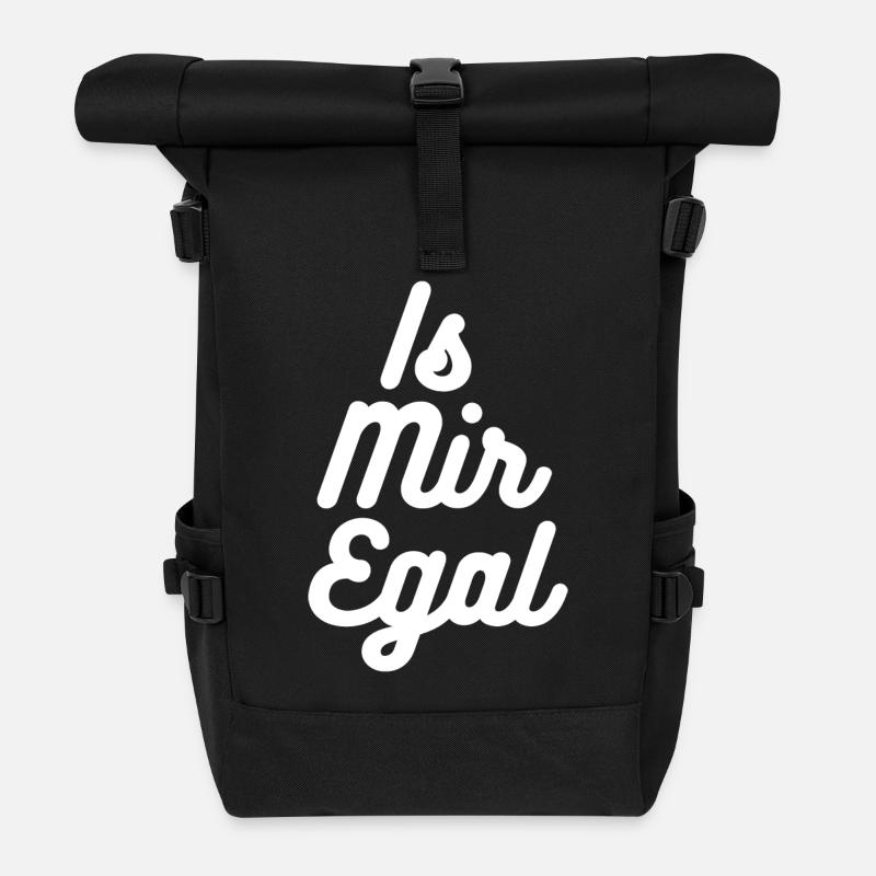 Is mir egal - Rolltop Rucksack - Schwarz