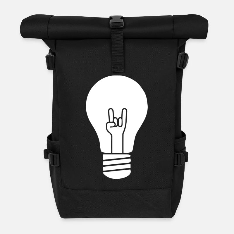 rock bulb - Rolltop Rucksack - Schwarz