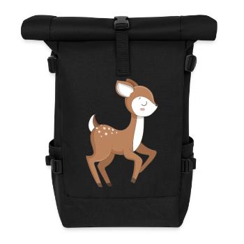 Fawn - Roll Top Backpack - black - Front