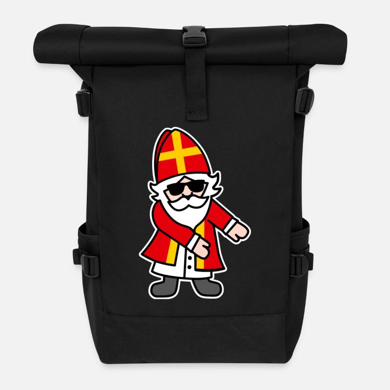 Sinterklaas Saint Nicolais Floss Dance Flossing - Sac à dos roll top - noir