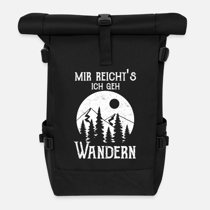 Wandern Wanderer - Rolltop Rucksack - Schwarz