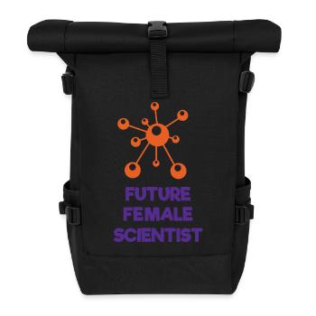Zukünftige Wissenschaftlerin - Rolltop Rucksack - Schwarz - Vorne