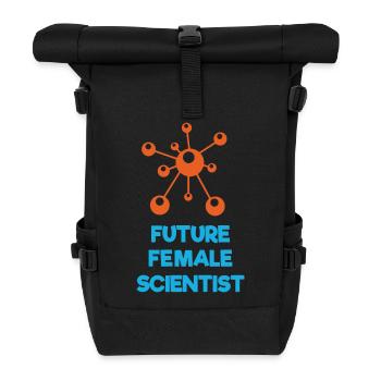 Zukünftige Wissenschaftlerin - Rolltop Rucksack - Schwarz - Vorne