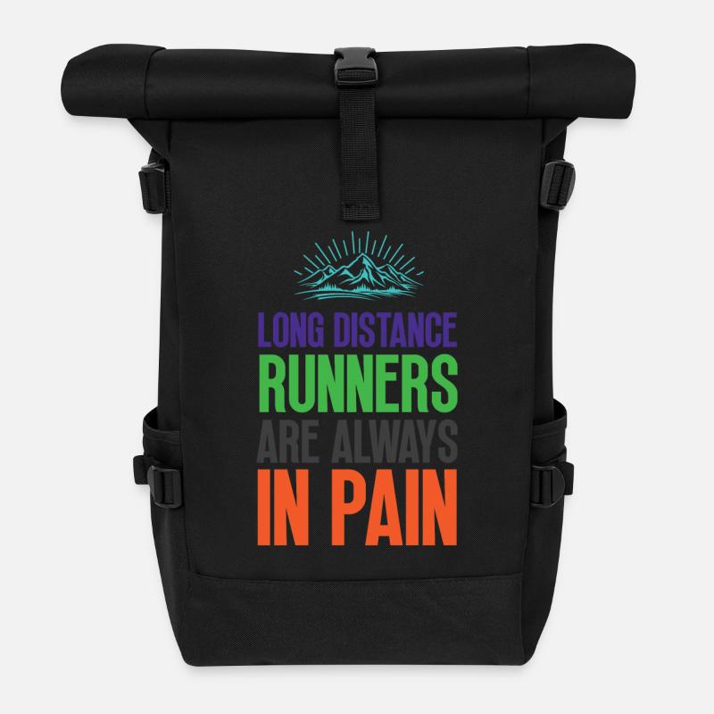 Les coureurs de fond souffrent toujours - Sac à dos roll top - noir