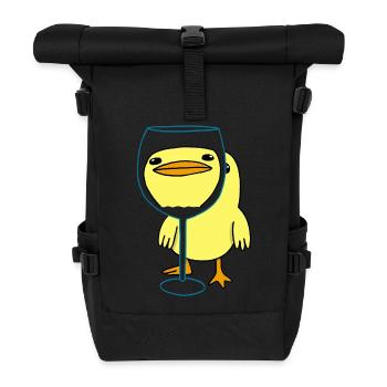 Kawaii-Küken - Rolltop Rucksack - Schwarz - Vorne