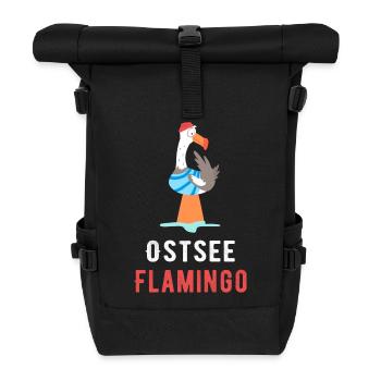 Ostsee Flamingo - Rolltop Rucksack - Schwarz - Vorne